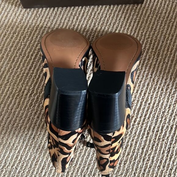 LINEA PAOLO Sevilla II Genuine Calf Hair Leopard  Booties 7.5 - Picture 7 of 10